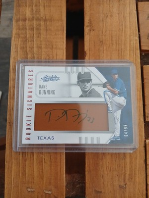 Dane Dunning 2021 Panini Absolute Baseball Rookie Signatures autograph #121 /99 