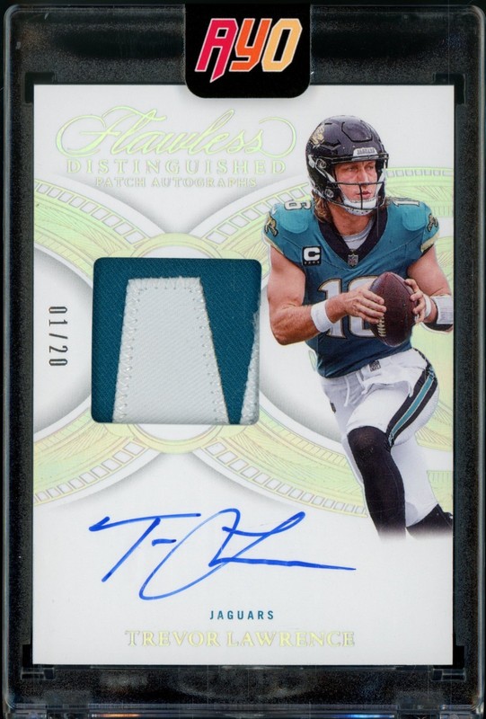 2025 Flawless Trevor Lawrence Distinguished Patch On-Card Auto #d 1/20 - Jaguars