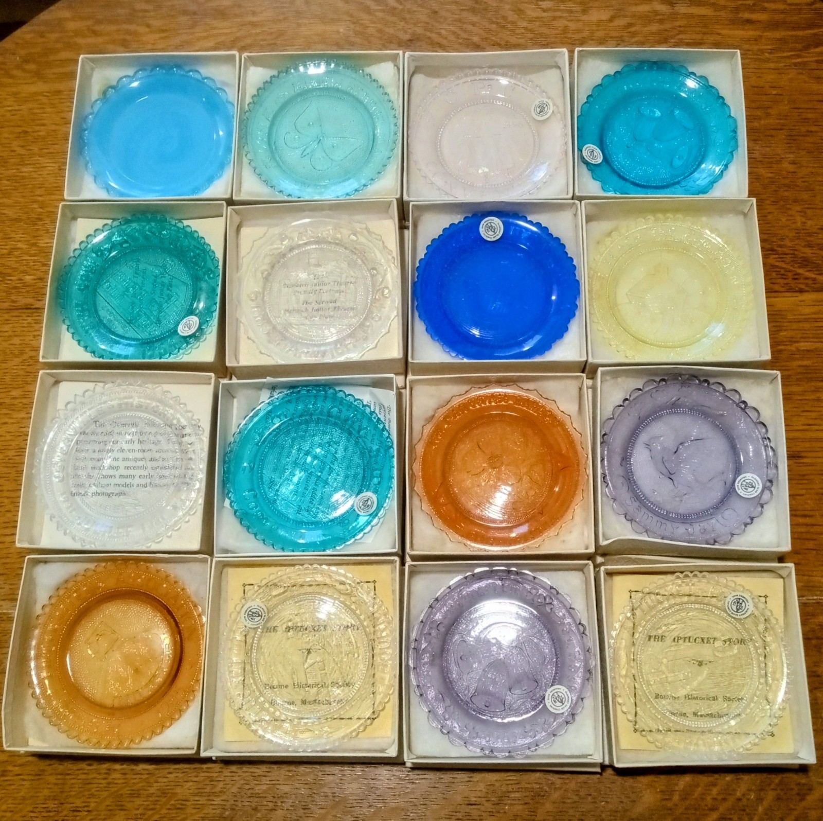Vintage Pairpoint Glass Cup Plate Lot Of 16