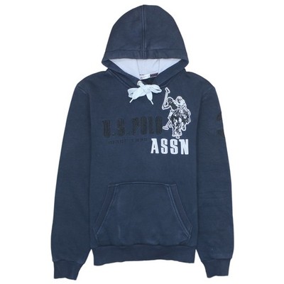 U.S. Polo Assn. Blauer Herren Pullover Hoodie Gr. M Logostickerei