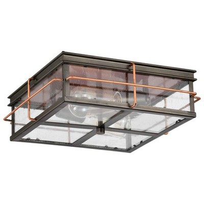 NUVO 60-5834 - 2 Light Outdoor Flush Fixture  Bronze & Copper Accent (with Bulb)