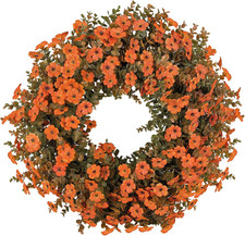 26 Inch Fall Wreath for Front Door, Autumn Harvest Wreaths with Eucalyptus Leave