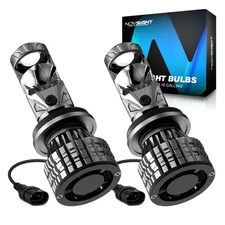NOVSIGHT 2Pcs H11 H8 Bi-LED Projector Lens Headlight Retrofit Low Beam Bulbs Kit