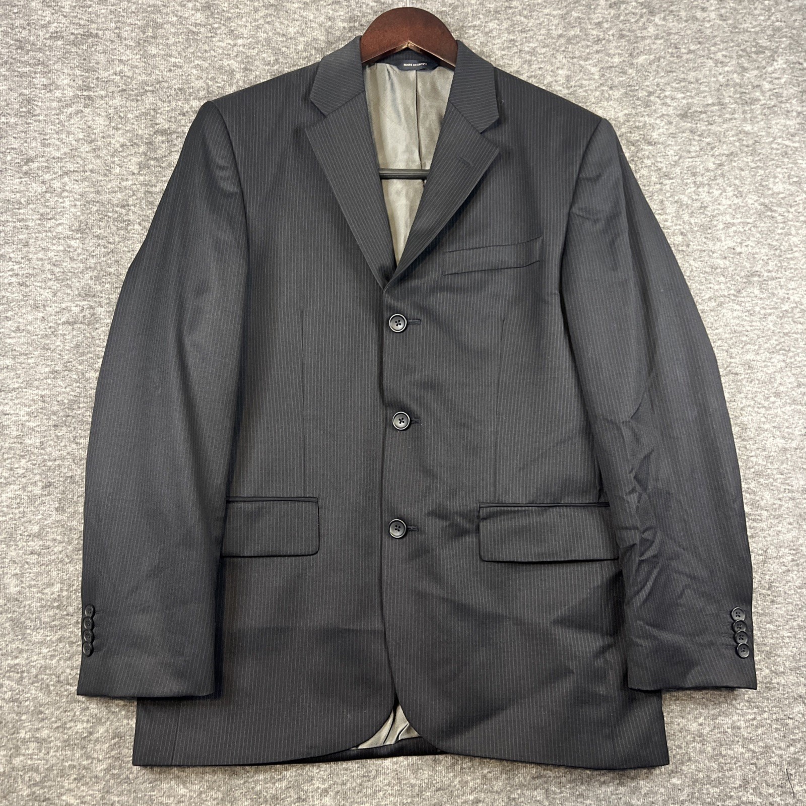 38S Banana Republic Mens Gray Pinstripe Jacket Sport Coat Blazer Wool Blend