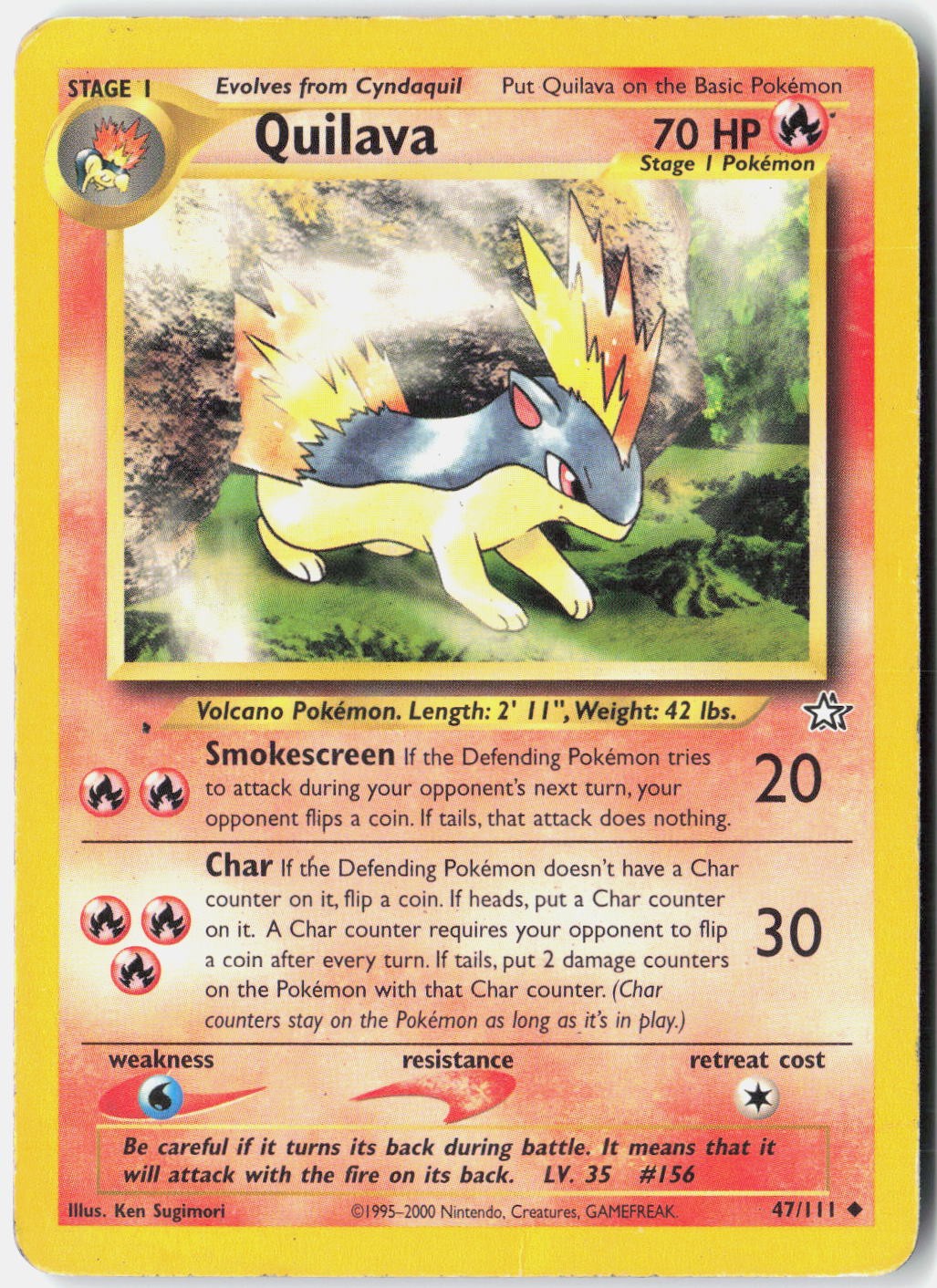 Quilava (47) Neo Genesis 047/111 Pokemon Card Unlimited