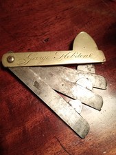 Georgian finely engraved brass blood letting medical instument/Fleam