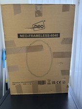 Neo Ellipse Frameless Wall Mirror 60x40cm Frameless Bevelled Edge for Modern