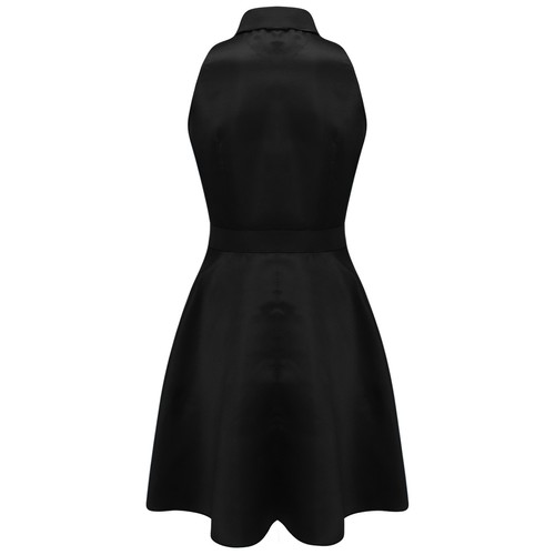 Women's Dumb Dumber Dress Bowtie Lapel Sleeveless Ruffled Chest A-line Costume - Picture 29 of 40