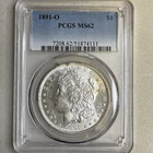 1891-O Morgan Silver Dollar PCGS MS62