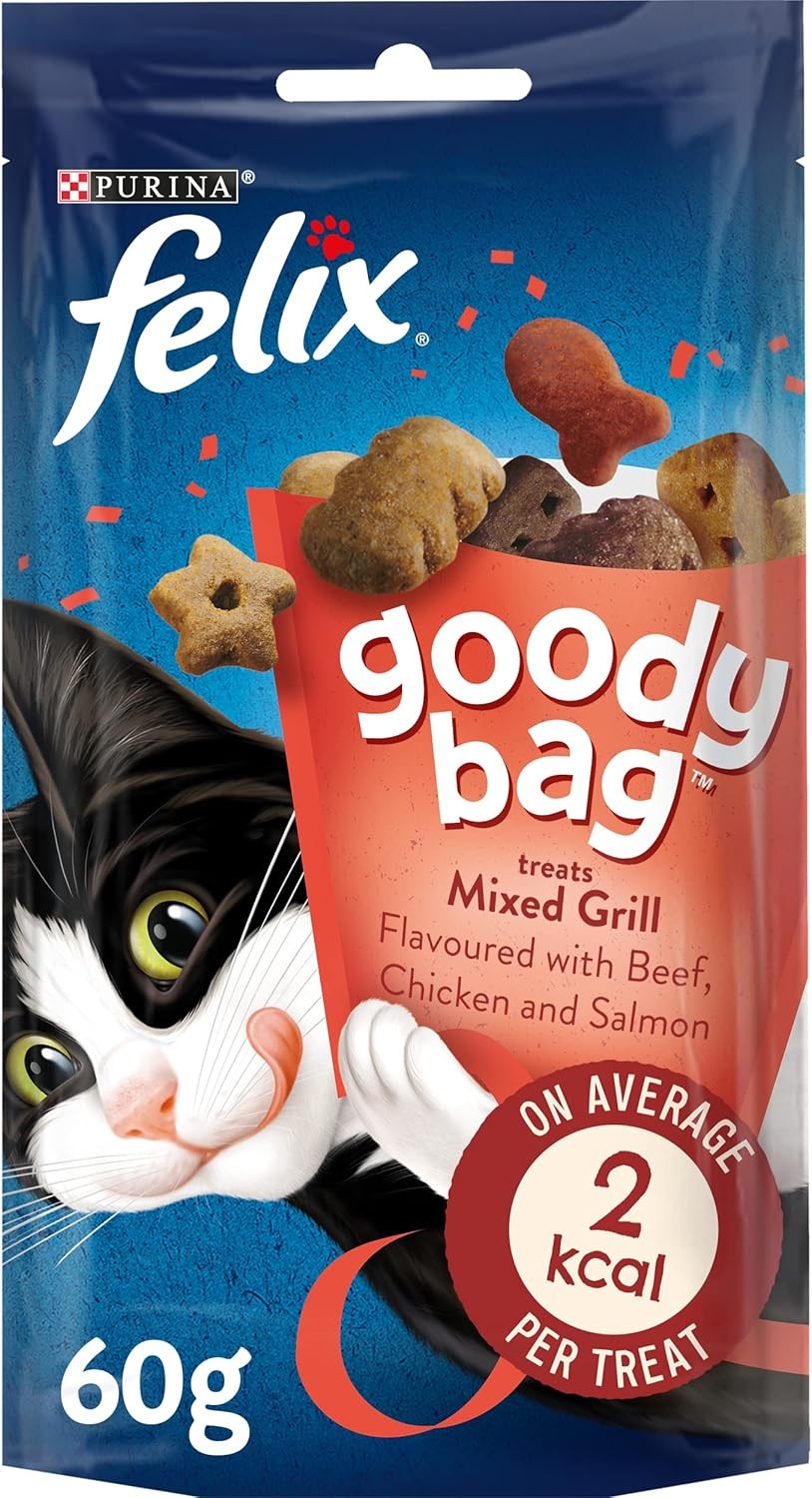 Felix Goody Bag Cat Treats Mixed Grill 60g (Pack of 8)