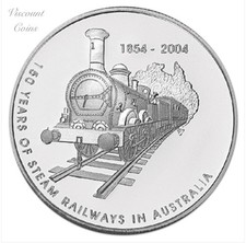 Australia 2004 150 Years of Steam Railway Proof 1oz Silver