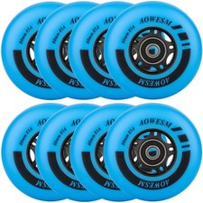 Inline Skate Wheels 80mm 76mm 72mm 85a Outdoor Indoor Black Blue Red Roller H...