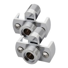 2 x G1/2 Shower Curved Joint Adapters for Standard Shower Arms and Mixers