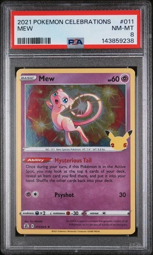 2021 POKEMON CELEBRATIONS #011 MEW PSA 8