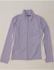 IZOD Womens Tracksuit Top Jacket UK 14 Medium Purple Colourblock Polyester UD01