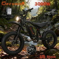 NEW 20*4in Electric Dirt Bike 3000W Electric Bike 48V 20Ah Fat Tire ebike 60km/h
