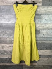 Free People Marbella Midi Dress Size Small Green Strapless Boho