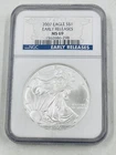 2007 Silver American Eagle Dollar Coin Early Releases NGC MS69