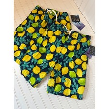 NWT Kanu LOT Of 2 Boys Swim Shorts - Lemons Quick Dry UPF 50 BUNDLE Youth 14-16