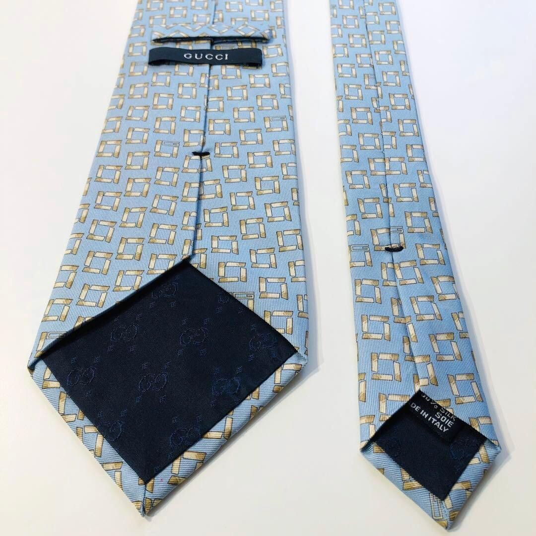 Mint Gucci tie panel pattern light blue men's ele… - image 4