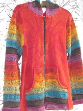 Greater Good Network Sun Jacket Shredded Tie Dye Distressed Size 1X Yoga