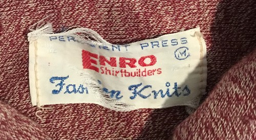 Vintage ENRO 60/70's Fashion Knits Maroon Short Sleeve Collar Men’s Shirt Nice! - Picture 4 of 13