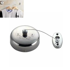 R304 Stainless Steel Wall-mounted Retractable Single Clothes Line 9feet 2.8m