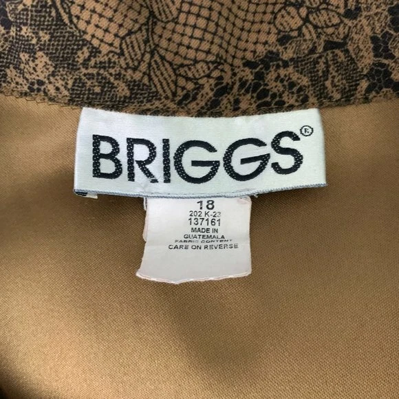 Chaleco Vintage Briggs Sin Mangas Cremallera Frontal 18 Marrón Negro Cuello Foto 4 de 4