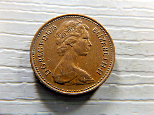 UK GREAT BRITAIN 1975 1 NEW PENNY - Picture 2 of 2