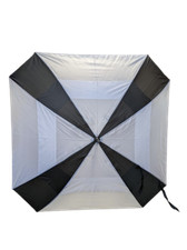 130cm Square Manual Opening Golf Umbrella Square 2 Person Sports Black And White