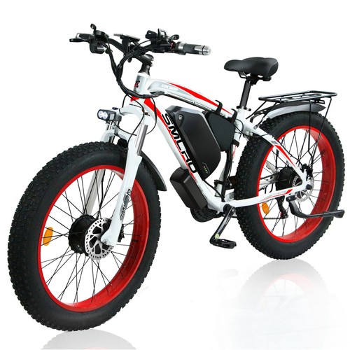 SMLRO Fat Tire Electric Bike 2000w Ebikes for Adults 48V 22.4AH Dual