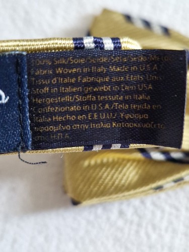 Brooks Brothers Goldstreifen fertig gebunden Schleife verstellbarer Riemen 100 % Seide formell - Bild 6 von 10