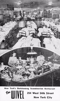 The Wivel Scandinavian Restaurant Ad New York City 254 West 54th Street Postcard Ebay