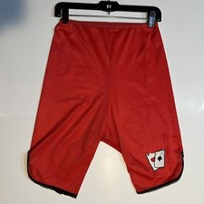 VINTAGE SILKY RED NYLON POKER PETTIPANTS BLOOMERS PANTIES UNDIES LINGERIE SIZE S