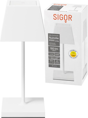 SIGOR Nuindie Mini - Dimmbare Kleine LED Akku-Tischleuchte Indoor & Outdoor Mit 