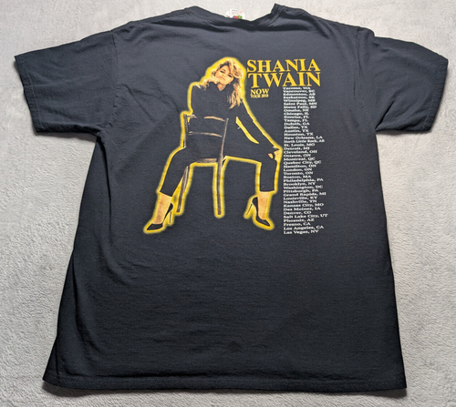 Shania Twain Now Tour 2018 T-Shirt Large Black Concert Tee Vintage Style - Picture 3 of 7
