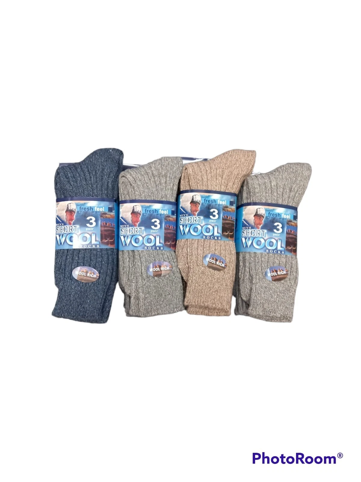 M 10553 Chunky Knitted Winter Wool Work Boot Warm Men's Socks Walking Hiking