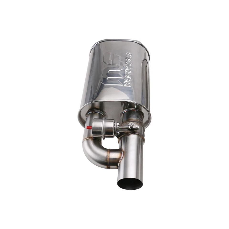 Pair 3" In/out Adjust Sound Value Muffler Exhaust W/ Exhaust Valve 8.5'' * 6 '' - Image 3 of 4