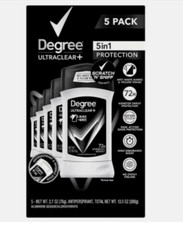 5 Pack Degree Men UltraClear Antiperspirant Deodorant Black  White 2.7 Oz