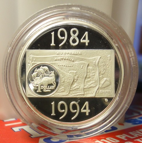 Australia 1994 $1 Silver Proof Coin: "Decade Dollar."~ Combined S. & H. - Picture 2 of 4