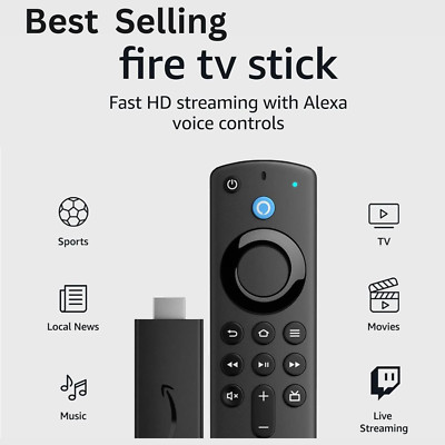 Amazon Fire TV Stick, HD, sharp picture quality, fast streaming, free & live TV,