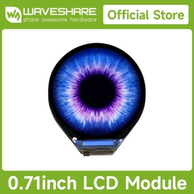Waveshare 0.71inch Round LCD Display Module, 160×160 Resolution, SPI 65K colors