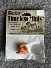 Miniature Carrots 4 Vintage Americana TIMELESS MINI Miniatures DOLLHOUSE 1:12