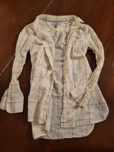 Women's Tommy Bahama Soft Long Sleeve Cream Button Down Shirt Top - Size XS