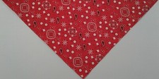 Buster Brown, Country Red, Cowboy, Dog Bandana, Made By Linda, xS, S ,M, L