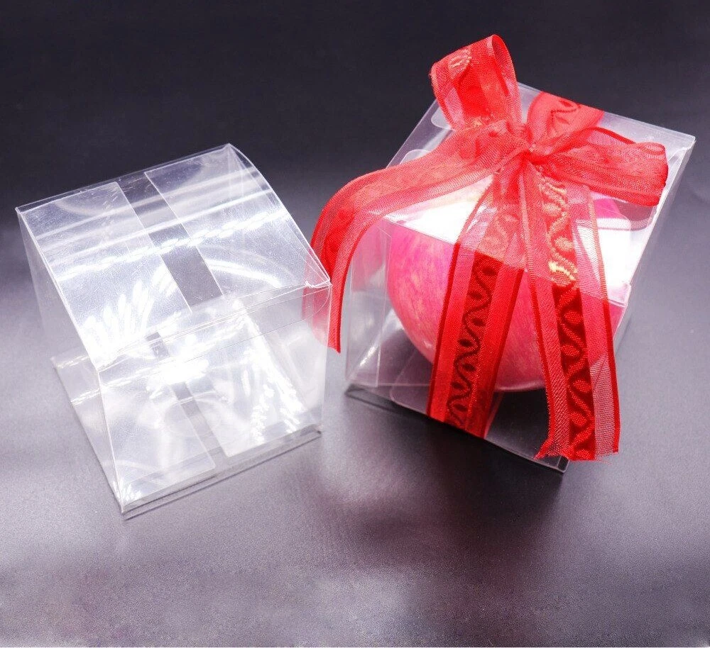 50pcs Clear Favor Boxes Plastic Gift Box Pvc Packing Box Gift