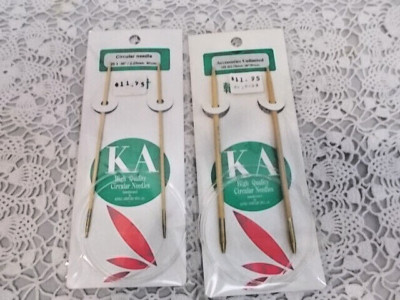 LOT OF 2 SIZES  1 and 5 - 36'' KINKI AMIBARI CIRCULAR KNITTING NEEDLES - JAPAN