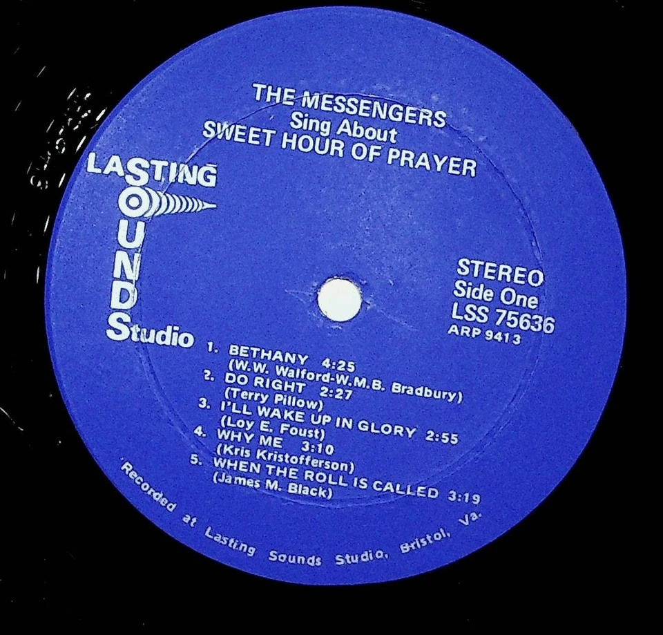 Bristol VA Messengers Sweet Hour Of Prayer Gospel Christian Vinyl LP Record VG+ - Image 3 of 4