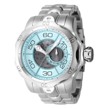 Invicta 47910 Men's 54mm Venom Aqua Dial Silver Tone Stainless Steel Watch