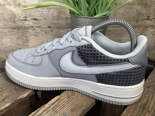 Nike Air Force 1 Grey Leather Trainers - AV0746-001 - Retro Style AF1 - UK5 - Afbeelding 7 van 12